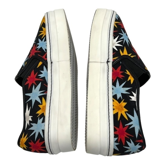 Alice + Olivia Sasha Star Print Canvas Platform Slip On Sneakers Women’s 39.5 - Picture 7 of 11